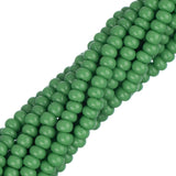 Perles de rocaille tchèques 11/0 #34911 vert moyen opaque 6 brins Hank