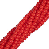 Perles de rocaille tchèques 11/0 #34912 Opaque rouge clair 12 brins Hank