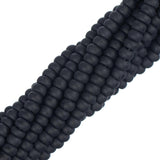 11/0 Czech Seed Beads #34943 Opaque Black Matte 6 Strand Hank