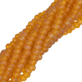 11/0 Perles de Rocailles Tchèques #34967 Transparent Orange Clair Mat AB 6 Brins Hank