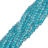 Perles de rocaille tchèques 11/0 #34991 Turquoise doublée de couleur 6 brins Hank