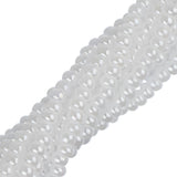 Perles de rocaille tchèques 11/0 #35005 Opaque Pearl White 6 Strand Hank