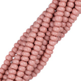 Perles de rocaille tchèques 11/0 #35019 Opaque Rose Solgel teint 6 brins Hank