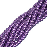 Perles de rocaille tchèques 11/0 #35025 violet métallique 6 brins Hank
