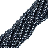 Perles de rocaille tchèques 11/0 #35027 Métallisé Gunmetal 6 Strand Hank