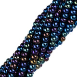 Perles de rocaille tchèques 11/0 #35030 bleu marine opaque AB 6 brins Hank