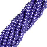 Perles de rocailles tchèques 11/0 #35035 Opaque Royal Blue Lustre 6 Strand Hank