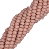 Perles de rocaille tchèques 11/0 #40015 Rose Solgel teint 6 brins Hank