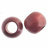Czech Wood Barrel Beads 20x16mm Mahogany 5/pk