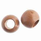 Czech Wood Barrel Beads 20x16mm Coffee 5/pk