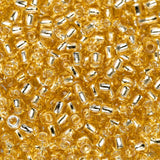 Perles de rocaille Toho 11/0 # 22 Topaze claire doublée d'argent Flacon de 8 à 9 g