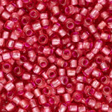 Perles de rocaille Toho 11/0 #2201 Flacon de fleur d'amandier doublé d'argent 8-9g