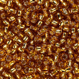 11/0 perles de rocaille Toho # 22C topaze doublée d'argent flacon de 8-9 g