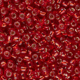 Perles de rocaille Toho 11/0 #25C Silver Lined Ruby 8-9g Flacon