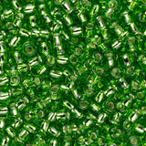 Perles de rocaille Toho 11/0 #27 péridot doublé d'argent fiole de 8-9g