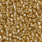 Perles de rocaille Toho 11/0 # 286 Ambre pâle doublé d'argent Flacon de 8 à 9 g