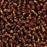 Perles de rocaille Toho 11/0 # 34 Topaze fumée doublée d'argent Flacon de 8 à 9 g