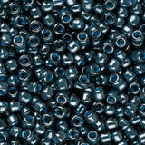 11/0 perles de rocaille Toho #374 vert émeraude lustré transparent / bleu denim flacon de 8-9g
