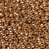 Perles de rocaille Toho 11/0 #PF551 PermaFinish galvanisé or rose flacon de 8 à 9 g