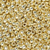 Perles de rocaille Toho 11/0 #PF559 PermaFinish Galvanized Yellow Gold 8-9g Flacon