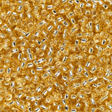 Perles de rocaille Toho 15/0 # 22 Topaze claire doublée d'argent Flacon de 8 à 9 g