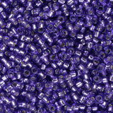 Perles de rocaille Toho 15/0 #2224 Flacon violet doublé d'argent 8-9g