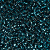 Perles de rocaille Toho 15/0 #27BD Silver Lined Teal 8-9g Flacon