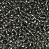 Perles de rocaille Toho 15/0 # 29B gris doublé d'argent flacon de 8-9 g
