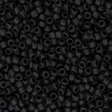 Perles de rocaille Toho 15/0 #49F Jet givré opaque Flacon de 8 à 9 g