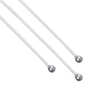 Épingles à tête en argent sterling 24 g, 1,5 pouce 5/pqt