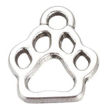 Paw Print Metal Charm 13x11mm 5/pk