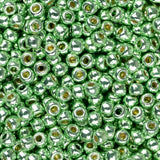 Perles de rocaille Toho 11/0 #PF587 Pomme verte galvanisée Permafinish Flacon de 8 à 9 g