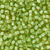 11/0 Perles de Rocailles Toho #945 Mint Julep Lined Jonquil 8-9g Flacon
