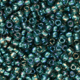 Perles de rocaille Toho 11/0 #270 Flacon de cristal doublé vert prairie 8-9g