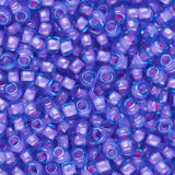 Perles de rocaille Toho 11/0 #938 Flacon Aqua doublé rose 8-9g