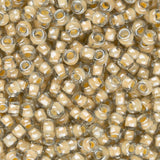 Perles de rocaille Toho 11/0 # 369 Flacon de diamant noir doublé de crème orange 8-9 g