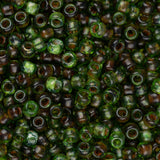 11/0 perles de rocaille Toho # Y318F transparent givré péridot Picasso flacon de 8-9 g