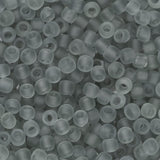 11/0 Perles de Rocailles Toho #9F Transparent Givré Gris Clair Flacon de 8-9g