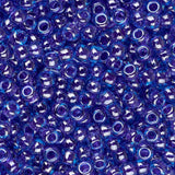 Perles de rocaille Toho 11/0 # 361 Violet Lined Dark Aqua Flacon de 8 à 9 g