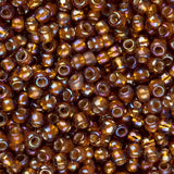 Perles de rocaille Toho 11/0 #2034 Topaze arc-en-ciel doublée d'argent Flacon de 8 à 9 g