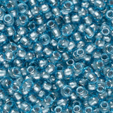 Perles de rocaille Toho 11/0 #285 Flacon Aqua doublé d'étain 8-9g