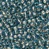 Perles de rocaille Toho 11/0 #995 Flacon Aqua arc-en-ciel doublé d'or 8-9g