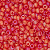 11/0 perles de rocaille Toho # 165BF transparent arc-en-ciel givré Siam Ruby 8-9g fiole