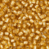 Perles de rocaille Toho 11/0 # 22BF Topaze givrée doublée d'argent Flacon de 8 à 9 g