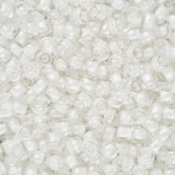 11/0 perles de rocaille Toho # 981 flacon de cristal doublé de neige 8-9 g