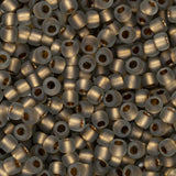 Perles de rocaille Toho 11/0 # 999F Flacon de 8 à 9 g de diamants noirs givrés doublés d'or