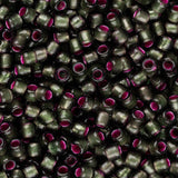 Perles de rocaille Toho 11/0 #2204 Flacon d'olivine givrée rose doublé d'argent teinté 8-9g