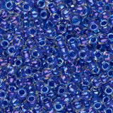 Perles de rocaille Toho 11/0 #189 Flacon de 8 à 9 g en cristal lustré doublé bleu des Caraïbes