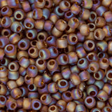 11/0 Perles de rocaille Toho #177F Flacon de topaze fumée givrée arc-en-ciel transparent 8-9g