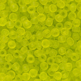 Perles de rocaille Toho 11/0 # 4F Flacon vert citron givré transparent 8-9g